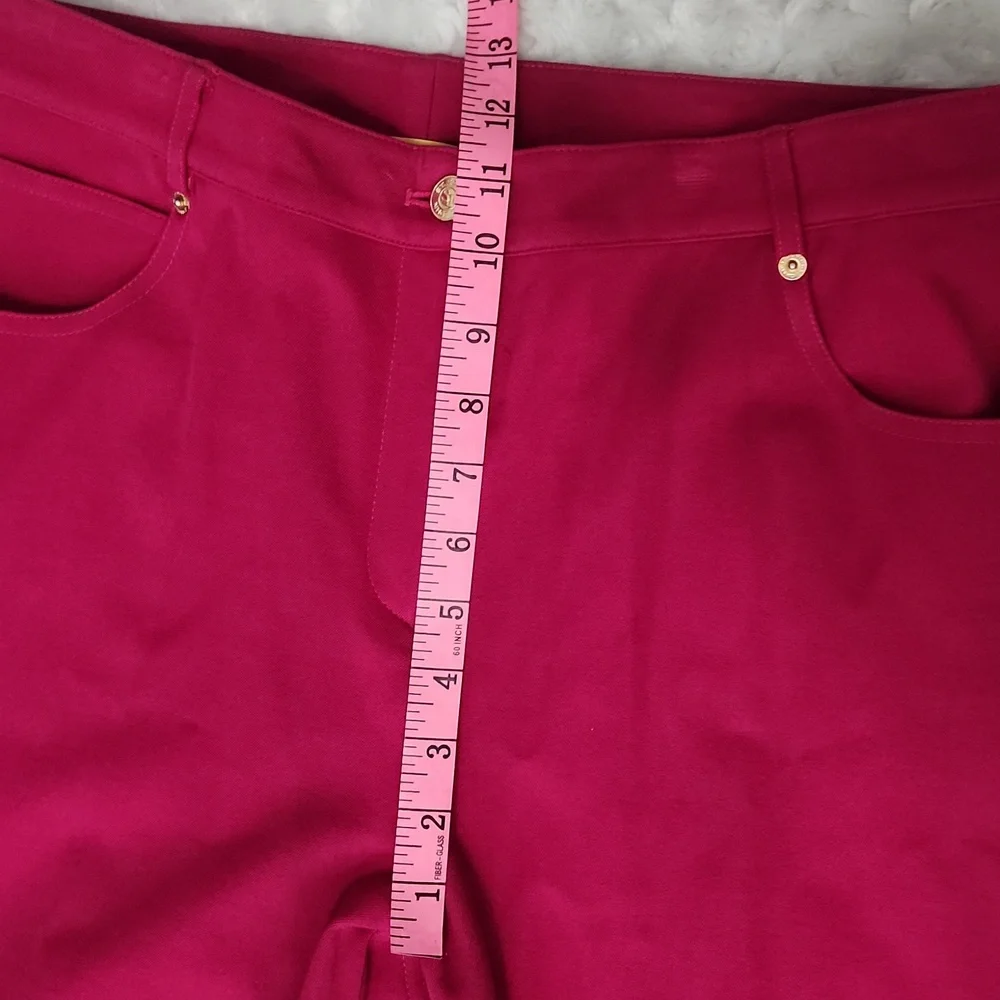 St. John Yellow Label Red Heavyweight Twill Pant Size 12 - Picture 6 of 9